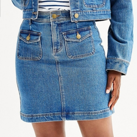 Draper James RSVP Denim Skirt | Size 12 - Picture 1 of 10